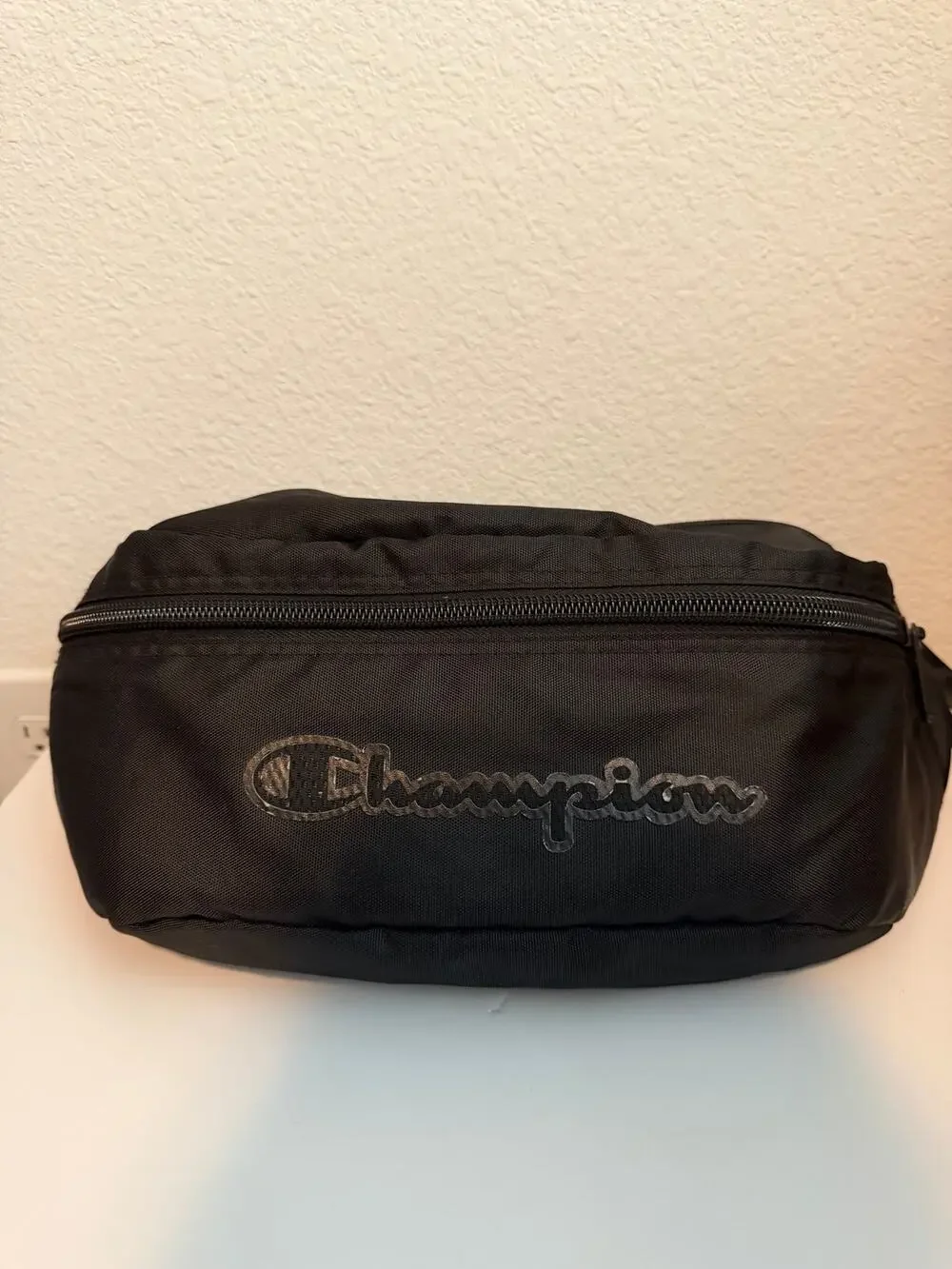Champion Black Fanny Pack Waist Bag Crossbody Belt Bag Sportswear Athleisure